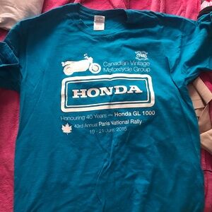 Honda Teal Canadian Vintage Motorcycle Group T-Shirt